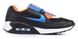 Кросівки чоловічі шкіряні Nike Air Max 90 чорні сині помаранчеві, фото, інтернет магазин Nanogu.com.ua