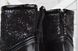 Резиновые сапоги женские на флисе Vuitton на молнии черные глиттер, фото, интернет магазин Nanogu.com.ua