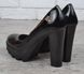 Туфли женские на широком каблуке лакированные черные Visa Model S, фото, интернет магазин Nanogu.com.ua