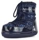 Дутики жіночі місяцеходи термо Moon Boots Jewelry сині з блискітками, фото, інтернет магазин Nanogu.com.ua