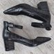 Туфли женские лодочки на широком каблуке Times черные, фото, интернет магазин Nanogu.com.ua