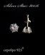 Сережки гвоздики Пусети срібло з каменем Зоряне сяйво, фото, інтернет магазин Nanogu.com.ua