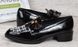 Туфлі лофери жіночі чорні лаковані з пензликами Queen, фото, інтернет магазин Nanogu.com.ua