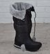 Дутики жіночі високі зимові чоботи чорні з бубонами Duthics, фото, інтернет магазин Nanogu.com.ua