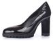 Туфли женские на широком каблуке лакированные черные Visa Model G, фото, интернет магазин Nanogu.com.ua