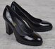 Туфли женские на широком каблуке лакированные черные Visa Model G, фото, интернет магазин Nanogu.com.ua