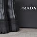 Ботинки женские кожаные Prada деми берцы черные, фото, интернет магазин Nanogu.com.ua