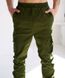 Штаны мужские карго на манжетах цвет зеленый хаки, фото, интернет магазин Nanogu.com.ua