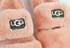 Тапочки женские меховые босоножки UGG розовые пастельные, фото, интернет магазин Nanogu.com.ua