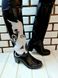 Гумові чоботи жіночі високі на підборах чорні з кішкою Kitty couture, фото, інтернет магазин Nanogu.com.ua