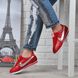 Кроссовки женские кожаные Nike Cortez красные серебро, фото, интернет магазин Nanogu.com.ua