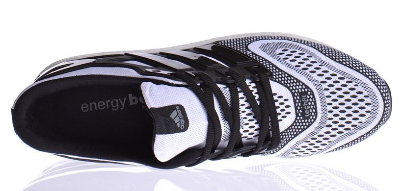 Купить Кроссовки мужские Adidas Energy Boost 2 Black White текстильные  фото, в интернет-магазине обуви Nanogu.com.ua Днепр, Киев, Полтава, Чернигов, Харьков, Запорожье, Украина