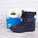 Дутики женские кожаные зимние сапоги Adidas ClimaProof темно-синие, фото, интернет магазин Nanogu.com.ua