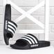Шлепанцы спортивные Adidas черные с белым унисекс, фото, интернет магазин Nanogu.com.ua
