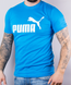 Футболка мужская Puma бирюзовая хлопковая, фото, интернет магазин Nanogu.com.ua