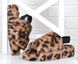 Тапочки женские меховые босоножки UGG леопардовые, фото, интернет магазин Nanogu.com.ua