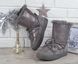 Дутики жіночі зимові чоботи унти The only one сірі срібло на шнурівці, фото, інтернет магазин Nanogu.com.ua