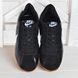 Кроссовки кожаные Nike Cortez черные с белым, фото, интернет магазин Nanogu.com.ua