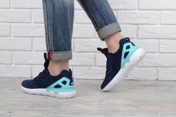 Купить Кроссовки женские Adidas Tubular Blue&mint замшевые фото, в интернет-магазине обуви Nanogu.com.ua Днепр, Киев, Полтава, Чернигов, Харьков, Запорожье, Украина