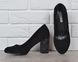 Туфлі жіночі на широкому стійкому каблуці Loretta чорні з глітером, фото, інтернет магазин Nanogu.com.ua