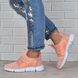 Кросівки жіночі текстильні персикові Peach powder на шнурівці, фото, інтернет магазин Nanogu.com.ua