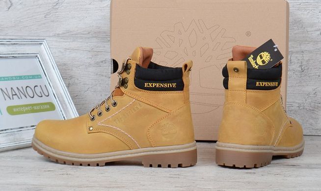 Купить Ботинки зимние кожаные Timberland yellow boots на меху фото, в интернет-магазине обуви Nanogu.com.ua Днепр, Киев, Полтава, Чернигов, Харьков, Запорожье, Украина