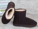 Угги женские замша Classic Mini Brown низкие овчина, фото, интернет магазин Nanogu.com.ua