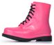 Гумові чоботи жіночі завищені рожеві на шнурівці Pink Star, фото, інтернет магазин Nanogu.com.ua