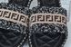 Шлепанцы женские силикон Fendi style черные серебро, фото, интернет магазин Nanogu.com.ua