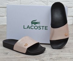 КупитиШльопанці жіночі шкіряні Lacoste пудра рожеві фото, в інтернет-магазині взуття Nanogu.com.ua Дніпро, Київ, Полтава, Чернігів, Харків, Запоріжжя, Україна