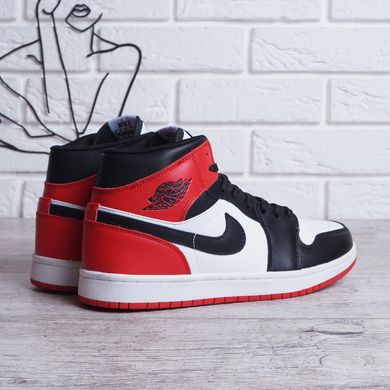 КупитиКросівки чоловічі шкіряні Nike Air Jordan 1 retro Chicago червоні фото, в інтернет-магазині взуття Nanogu.com.ua Дніпро, Київ, Полтава, Чернігів, Харків, Запоріжжя, Україна