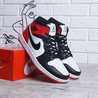 КупитиКросівки чоловічі шкіряні Nike Air Jordan 1 retro Chicago червоні фото, в інтернет-магазині взуття Nanogu.com.ua Дніпро, Київ, Полтава, Чернігів, Харків, Запоріжжя, Україна