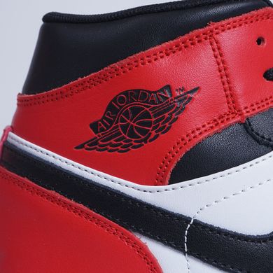 КупитиКросівки чоловічі шкіряні Nike Air Jordan 1 retro Chicago червоні фото, в інтернет-магазині взуття Nanogu.com.ua Дніпро, Київ, Полтава, Чернігів, Харків, Запоріжжя, Україна