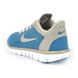 Кроссовки мужские синие Nike Free Run 3.0 на гибкой белой подошве, фото, интернет магазин Nanogu.com.ua