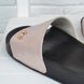 Шлепанцы женские кожаные Lacoste пудра розовые, фото, интернет магазин Nanogu.com.ua