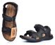Чоловічі спортивні шкіряні сандалі на липучках Super Gear Угорщина чорні, фото, інтернет магазин Nanogu.com.ua