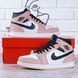 Кроссовки женские зимние Nike Air Jordan 1 Retro Chicago кожаные розовые, фото, інтернет магазин Nanogu.com.ua