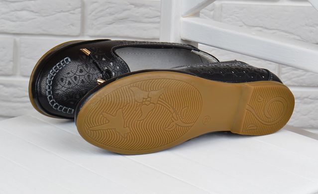 Купить Туфли женские кожаные на маленьком каблуке Comfort Турция черные фото, в интернет-магазине обуви Nanogu.com.ua Днепр, Киев, Полтава, Чернигов, Харьков, Запорожье, Украина