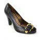 Туфли женские черные на каблуке Glamour, фото, интернет магазин Nanogu.com.ua