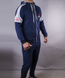 Спортивный костюм мужской Reebok темно-синий на молнии с капюшоном, фото, интернет магазин Nanogu.com.ua
