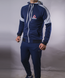 Спортивний костюм чоловічий Reebok темно-синій на блискавці з капюшоном, фото, інтернет магазин Nanogu.com.ua