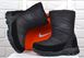 Дутики детские зимние сапоги Nike унисекс черные, фото, интернет магазин Nanogu.com.ua
