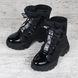 Ботинки кожаные зимние женские Турция Number 22 черные люкс, фото, интернет магазин Nanogu.com.ua