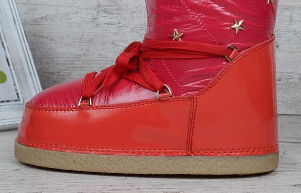 Купить Дутики женские луноходы термо Moon Boots Red самая теплая обувь фото, в интернет-магазине обуви Nanogu.com.ua Днепр, Киев, Полтава, Чернигов, Харьков, Запорожье, Украина