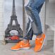 Кросівки жіночі текстильні Nike Roshe Run помаранчеві з білим, фото, інтернет магазин Nanogu.com.ua