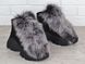 Ботинки женские зимние замшевые на платформе Queen песцовый мех на овчине, фото, интернет магазин Nanogu.com.ua