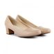 Туфлі жіночі бежеві на широкому каблуці лаковані Perfect шкіряна устілка, фото, інтернет магазин Nanogu.com.ua