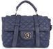 Сумка женская мягкая синяя стеганая Chanel, фото, интернет магазин Nanogu.com.ua