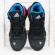 Термо кроссовки кожаные Adidas Gore Tex Terrex черные с синим и красным, фото, интернет магазин Nanogu.com.ua