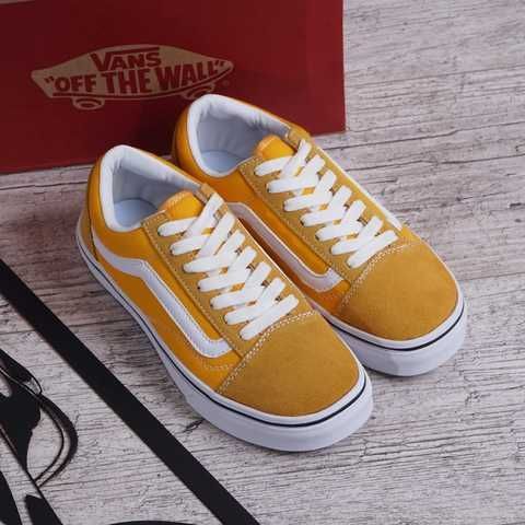 ᐉ Купить Кеды женские замшевые Vans Old Skool желтые лимонные – в